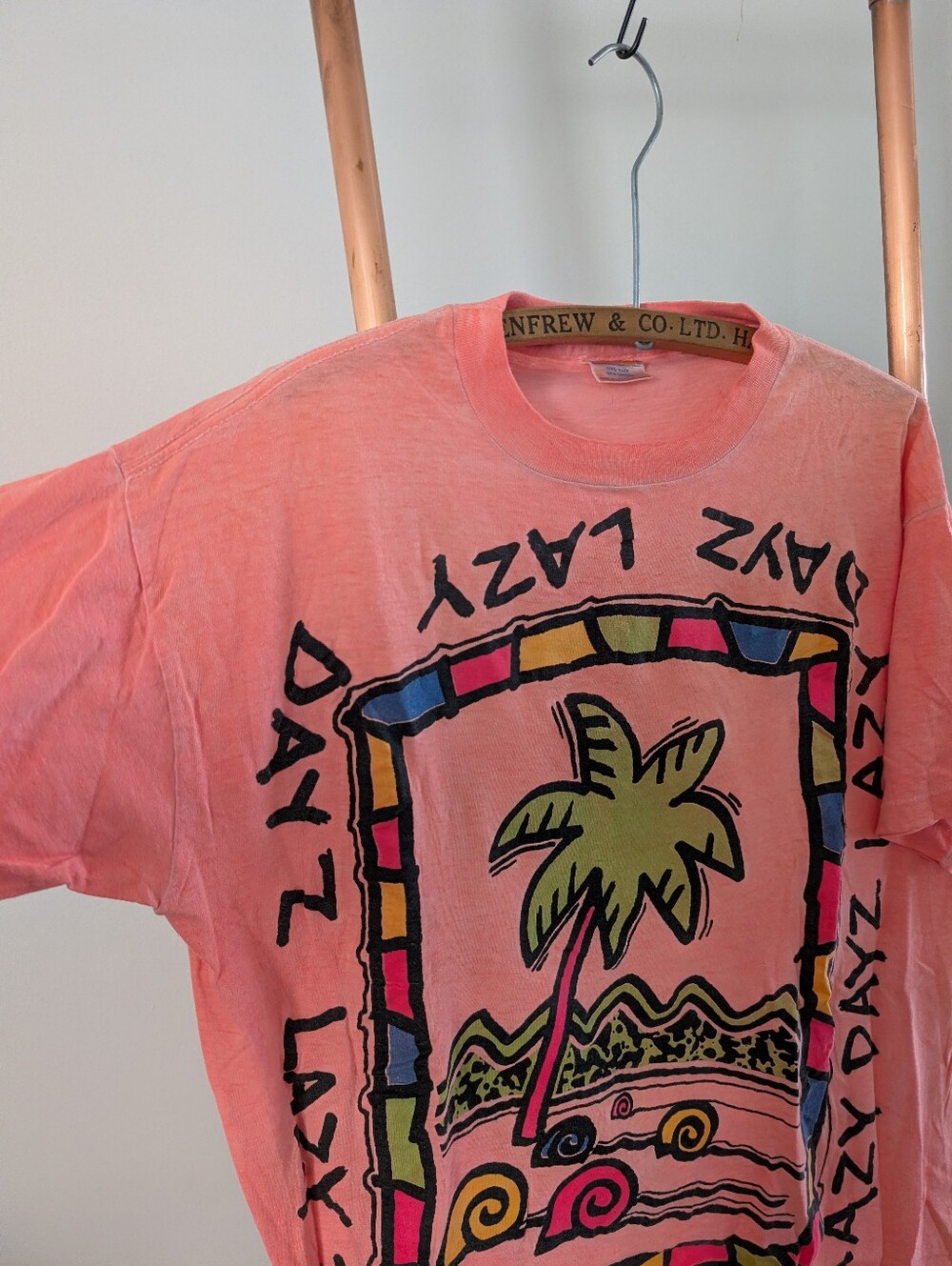🌴Vintage 1980s or early 1990s "LAZY DAYZ" - MYRTLE BEACH - Unisex🌴 - Picture 6 of 8